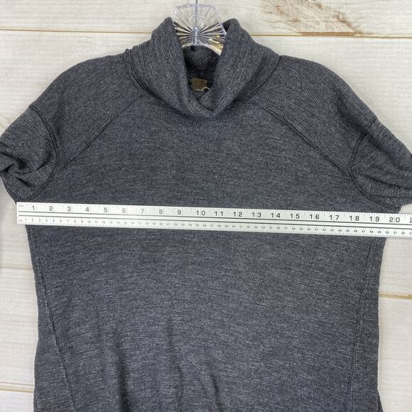 We The Free People Top Womens XS Dark Grey Split Back Turtleneck Knit Sweater - Picture 7 of 10